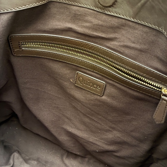 Quince Italian Leather Handwoven Tote - Picture 9 of 10